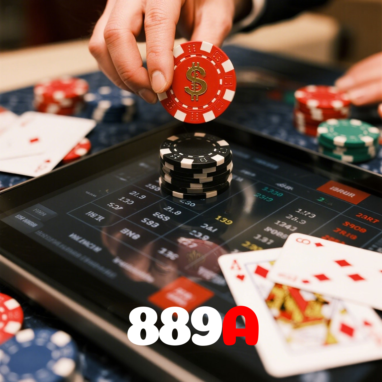 889A:Aposte nas mesas de poker e vença com estilo!